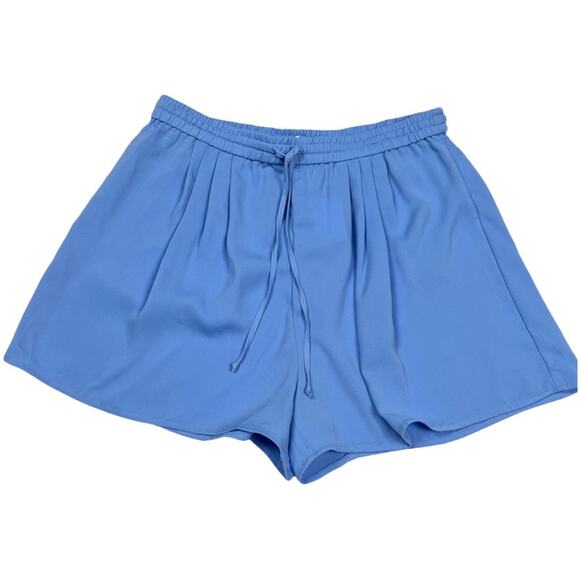 J, Crew Mercantile Shorts Easy Pull On Drawstring High-Rise Blue NEW‎ Women's M - Picture 1 of 9
